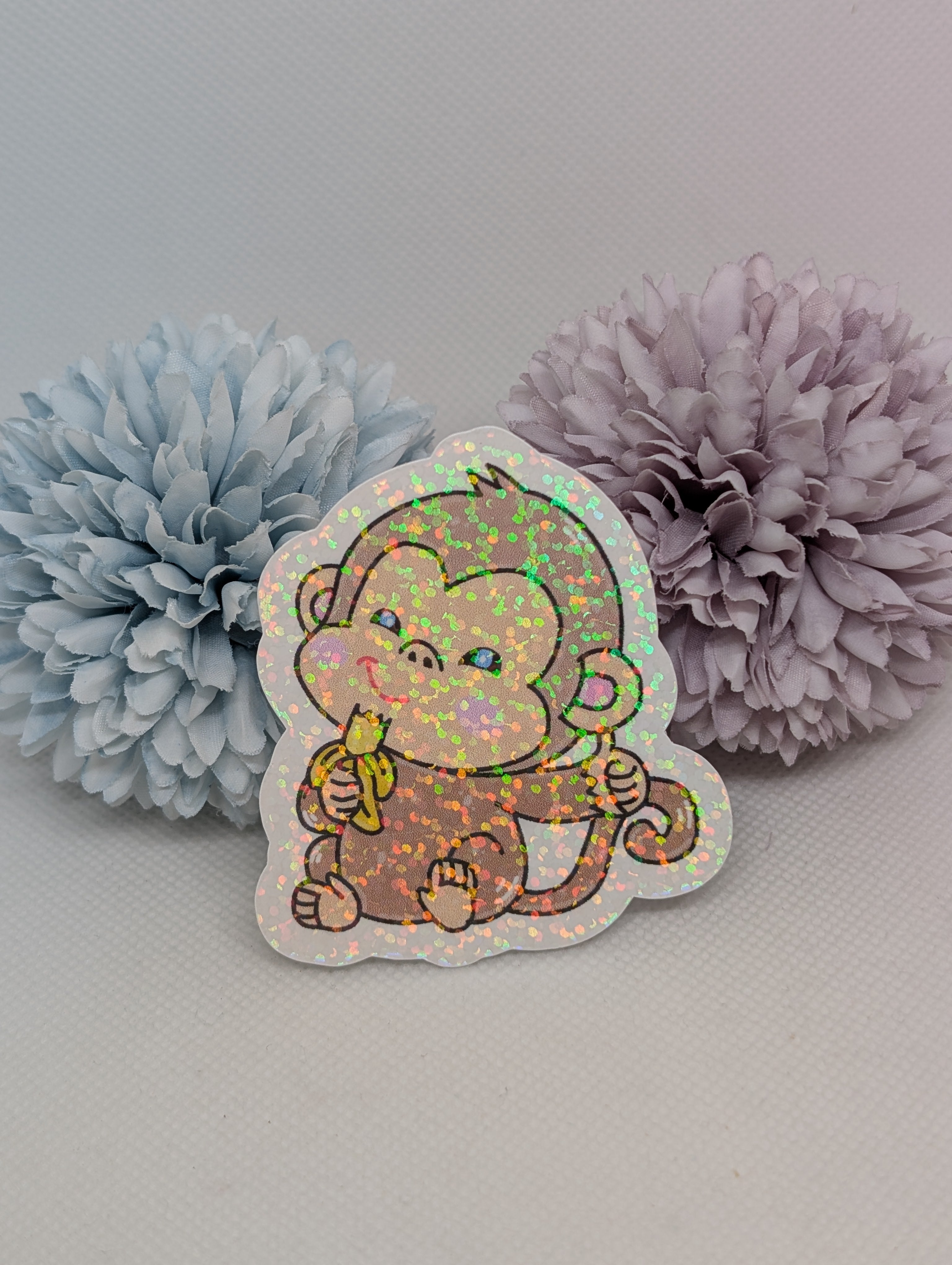 Sticker Affe mit Banane