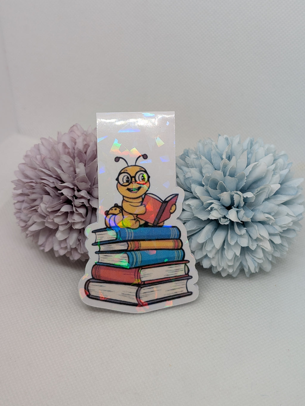 Magnetisches Lesezeichen Bücherwurm Stapel