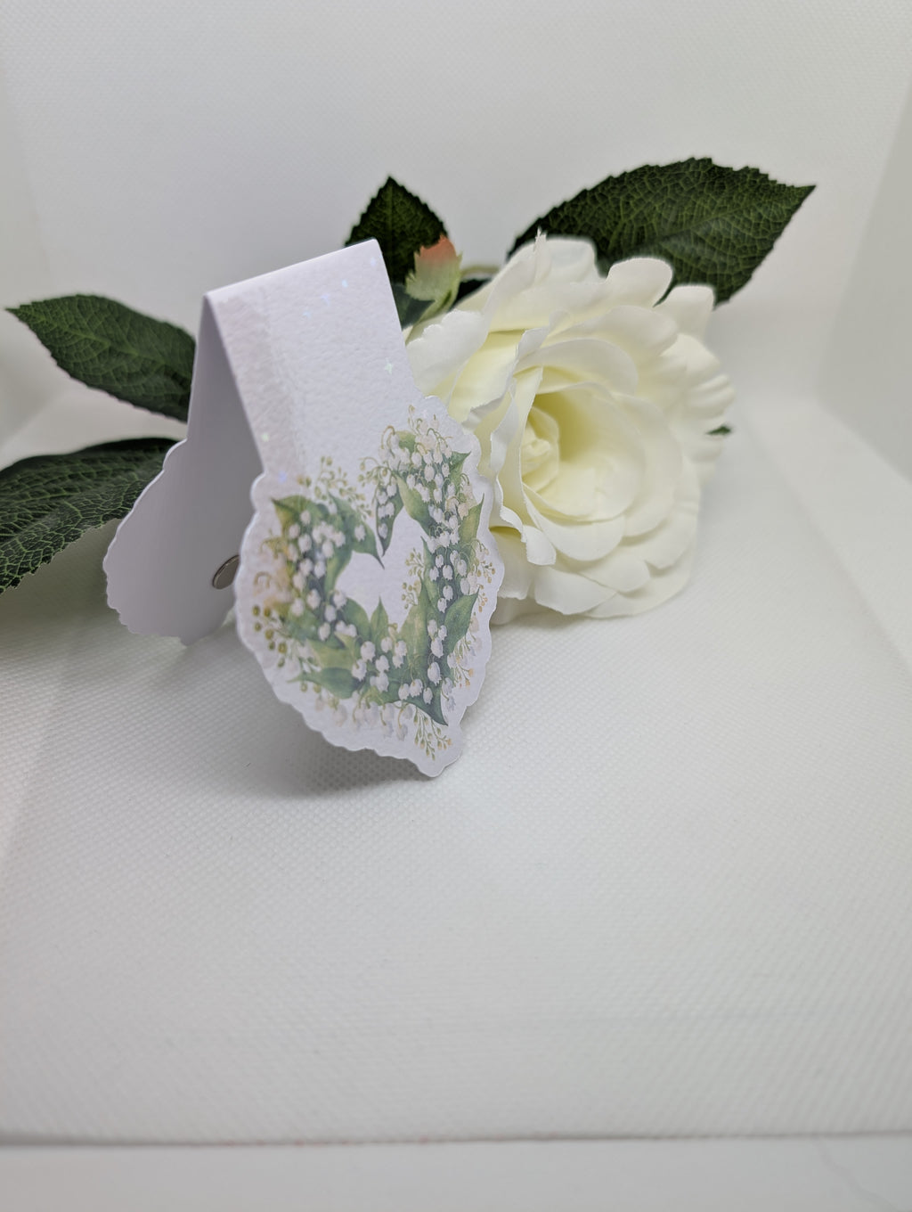 Magnetisches Lesezeichen Herz Schneeglöckchen