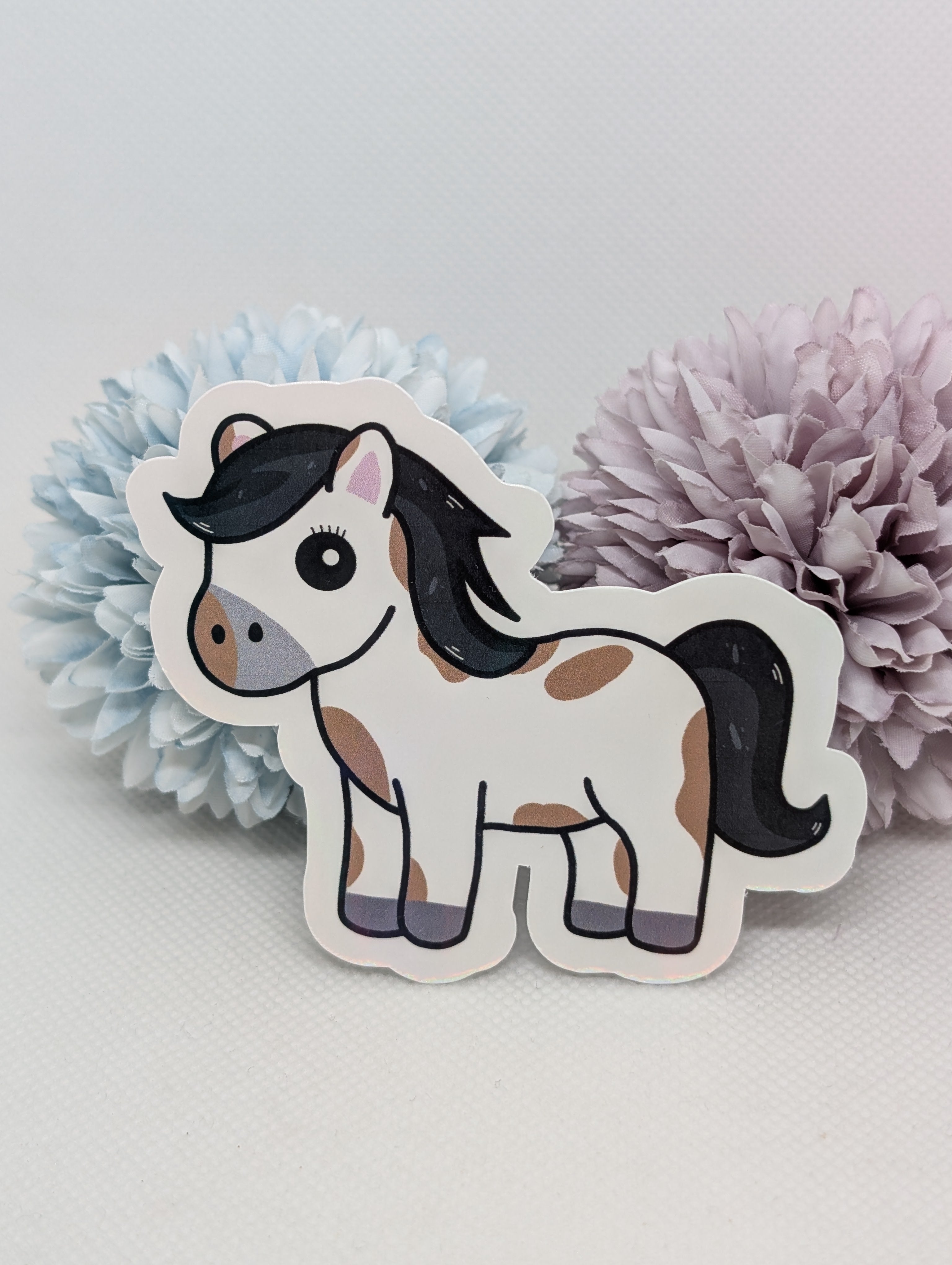 Sticker Pferd Schecke