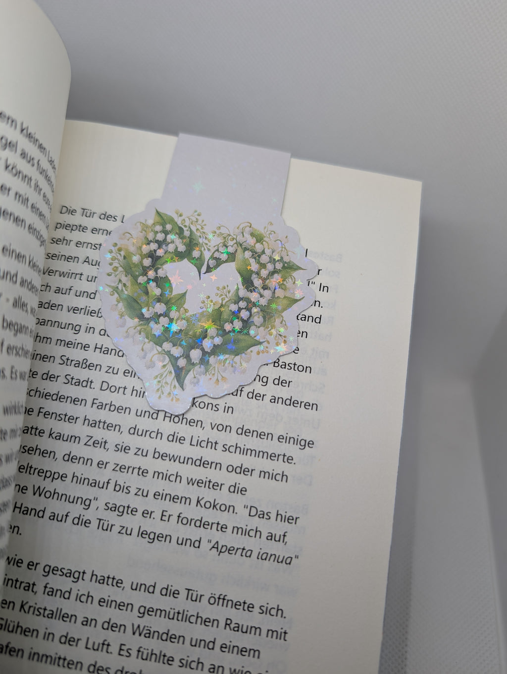 Magnetisches Lesezeichen Herz Schneeglöckchen