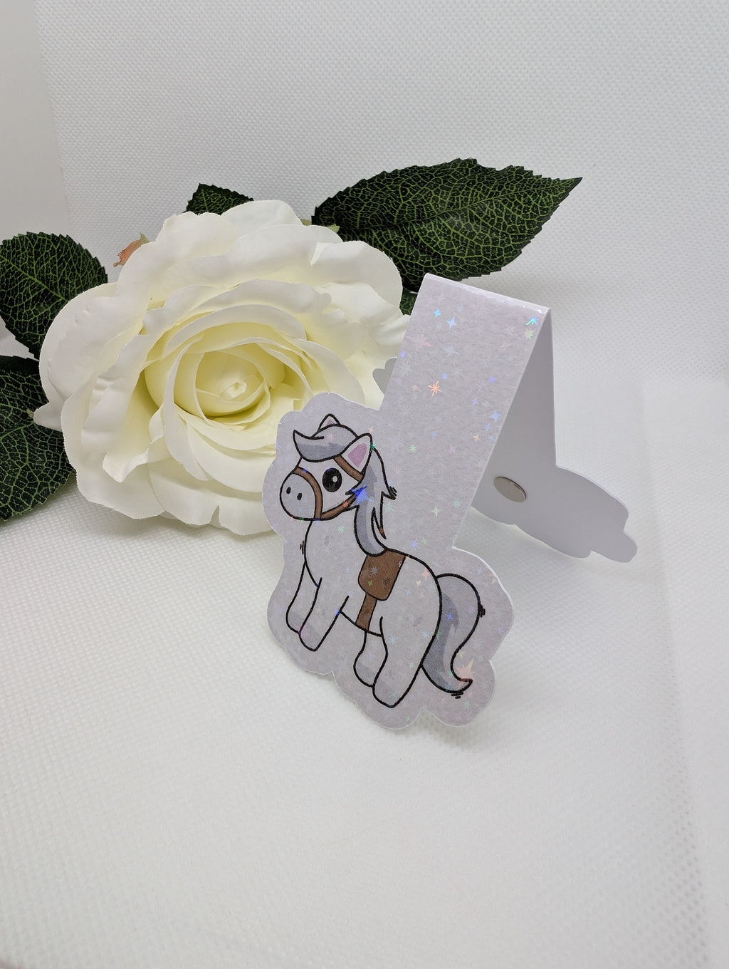 Magnetisches Lesezeichen Pferd Schimmel