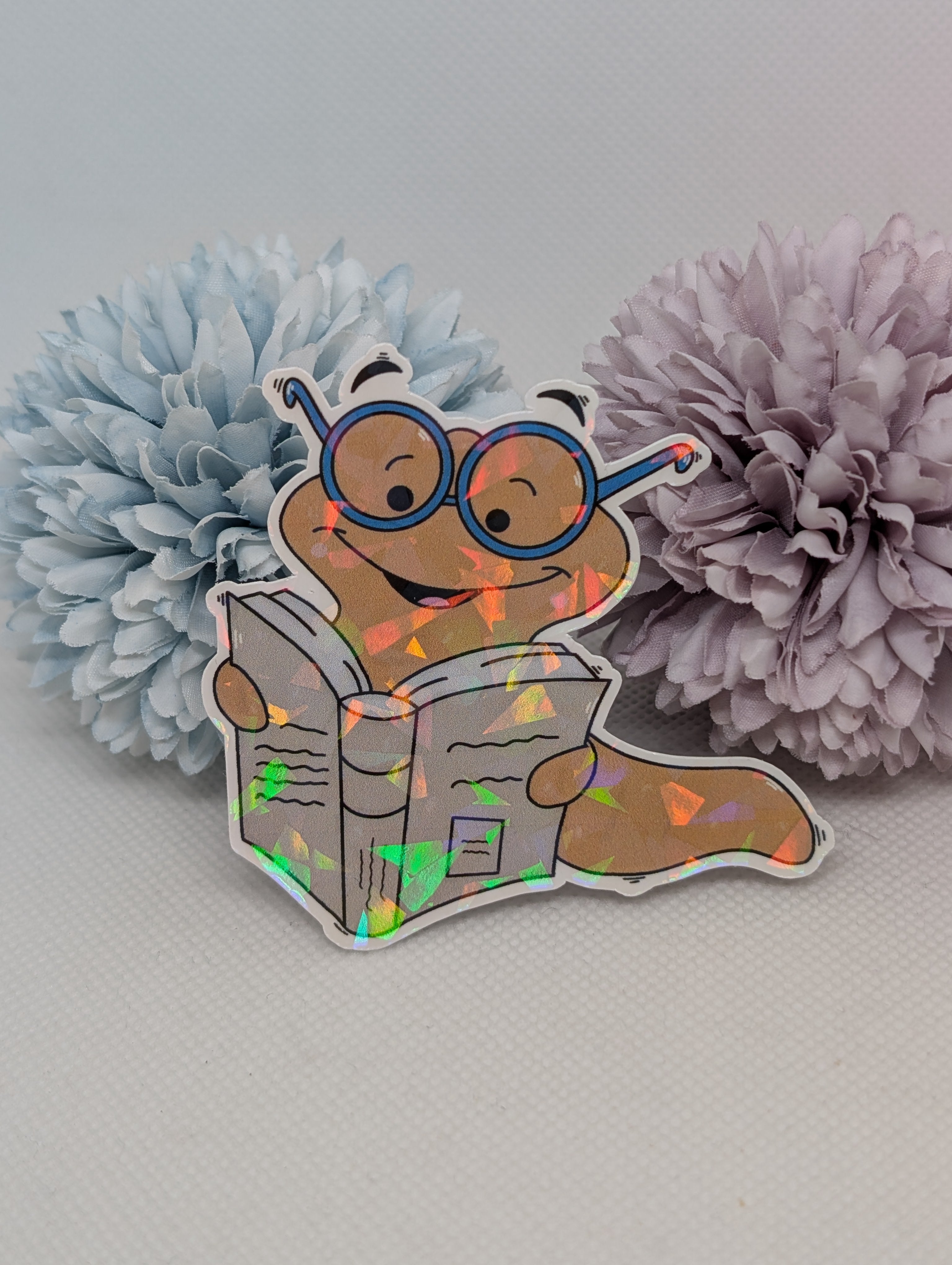 Sticker Bücherwurm