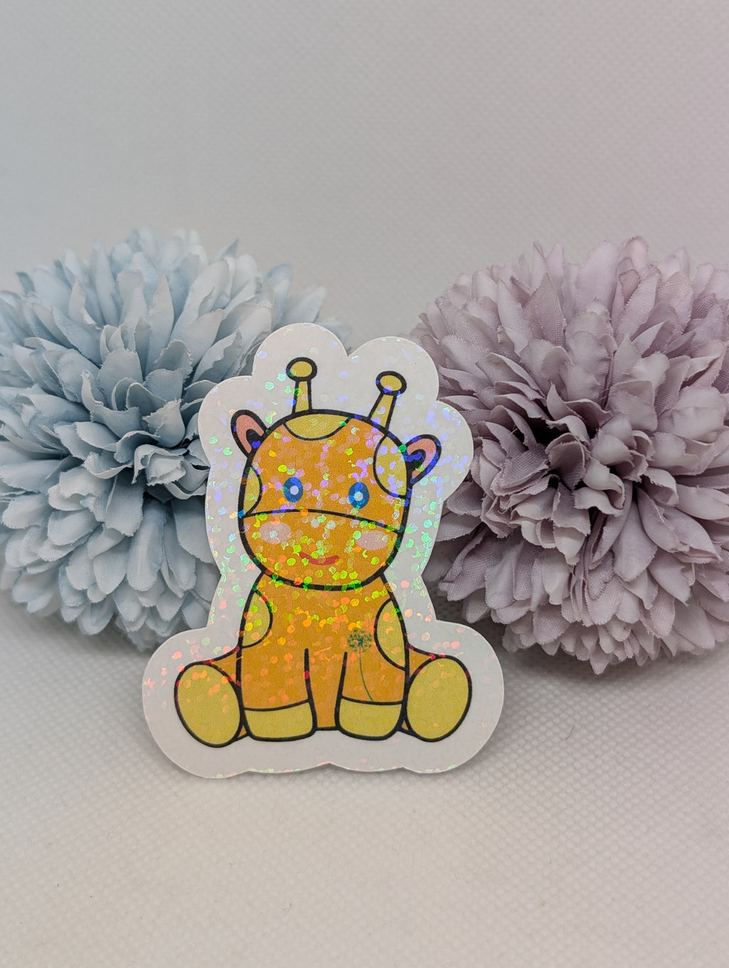 Sticker Giraffe mit Blume
