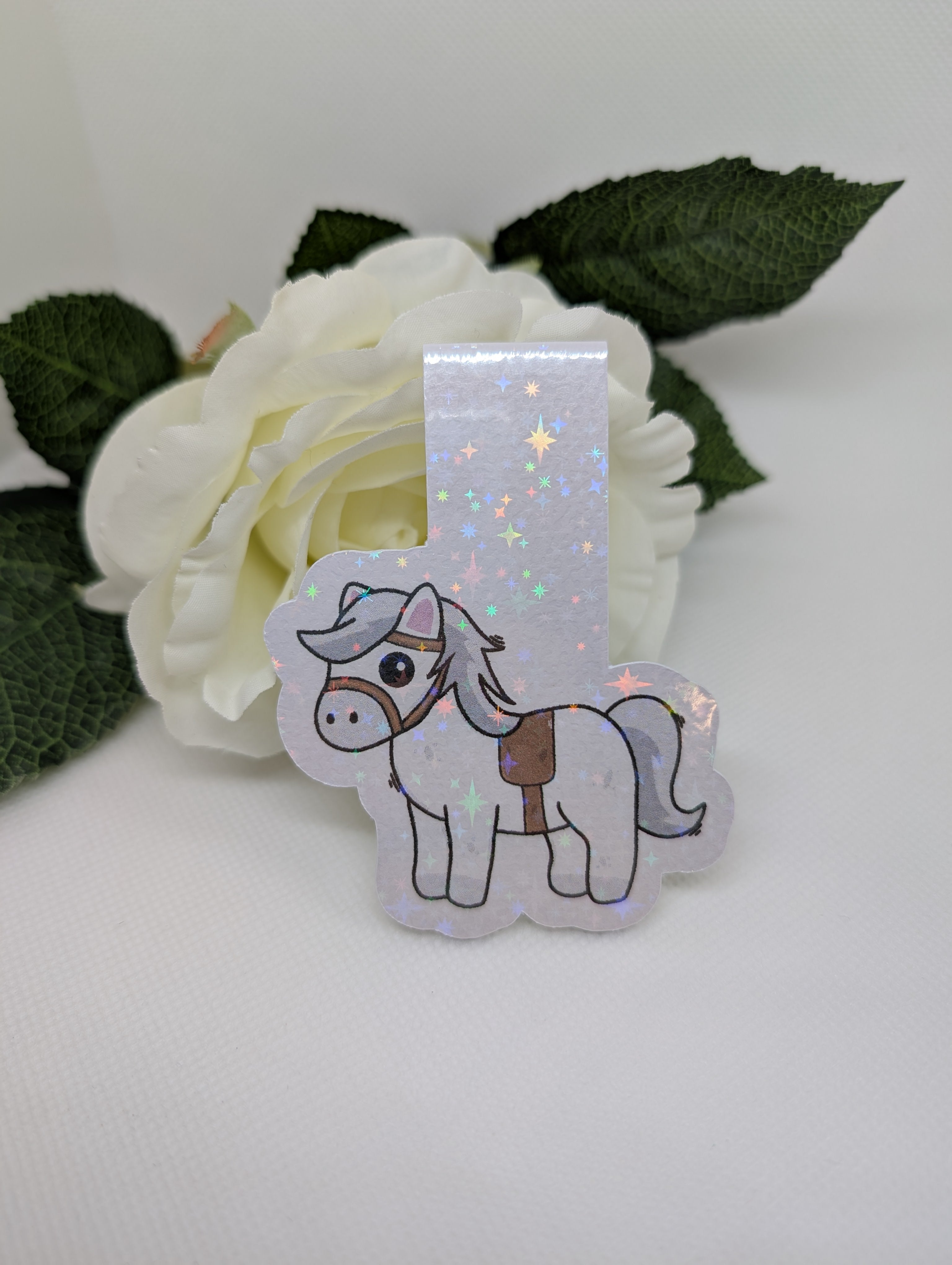 Magnetisches Lesezeichen Pferd Schimmel