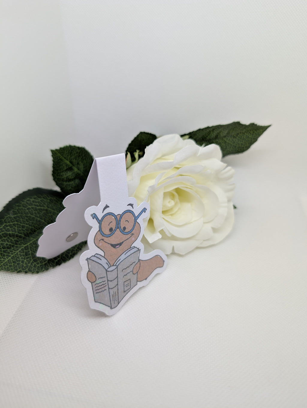 Magnetisches Lesezeichen Bücherwurm