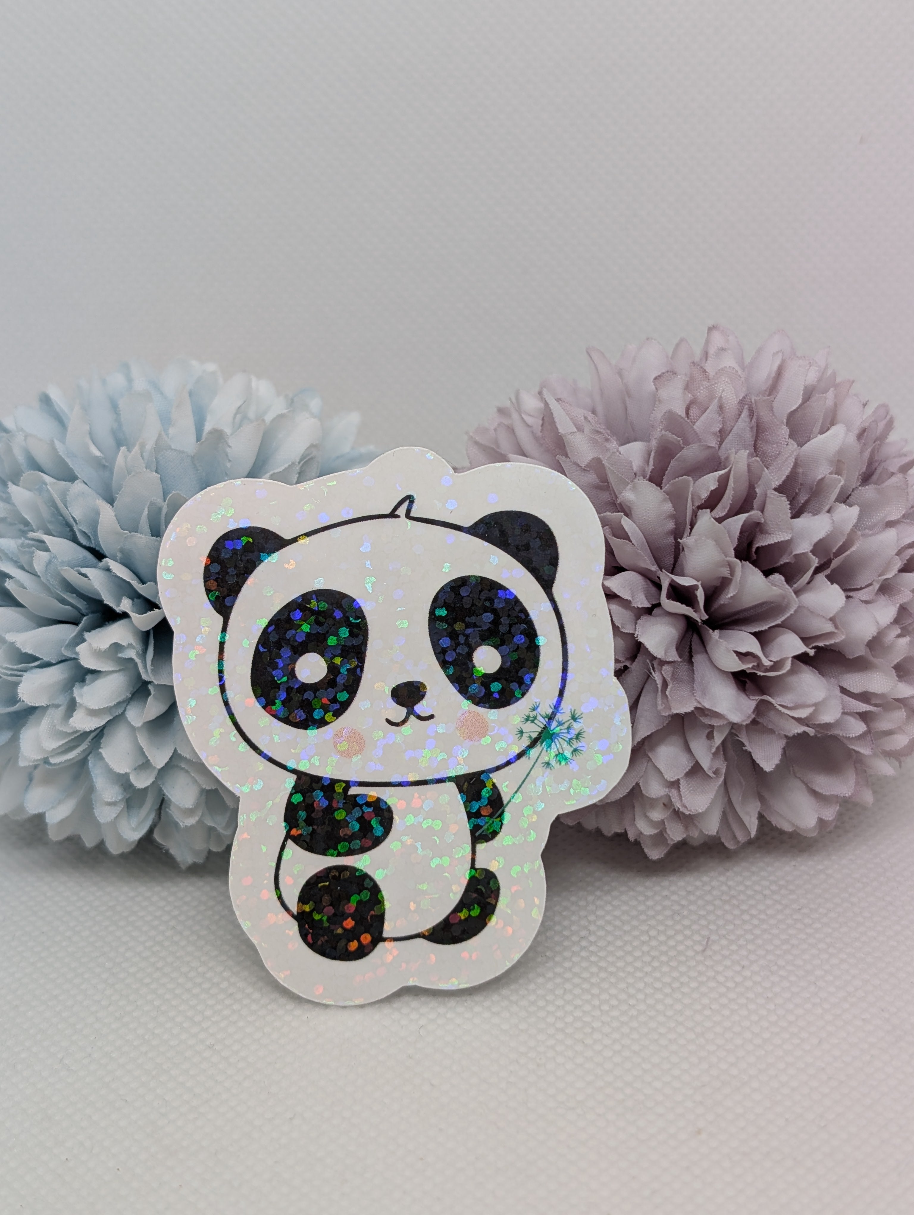 Sticker Panda mit Blume