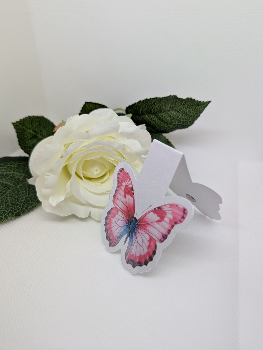 Magnetisches Lesezeichen Pinker Schmetterling