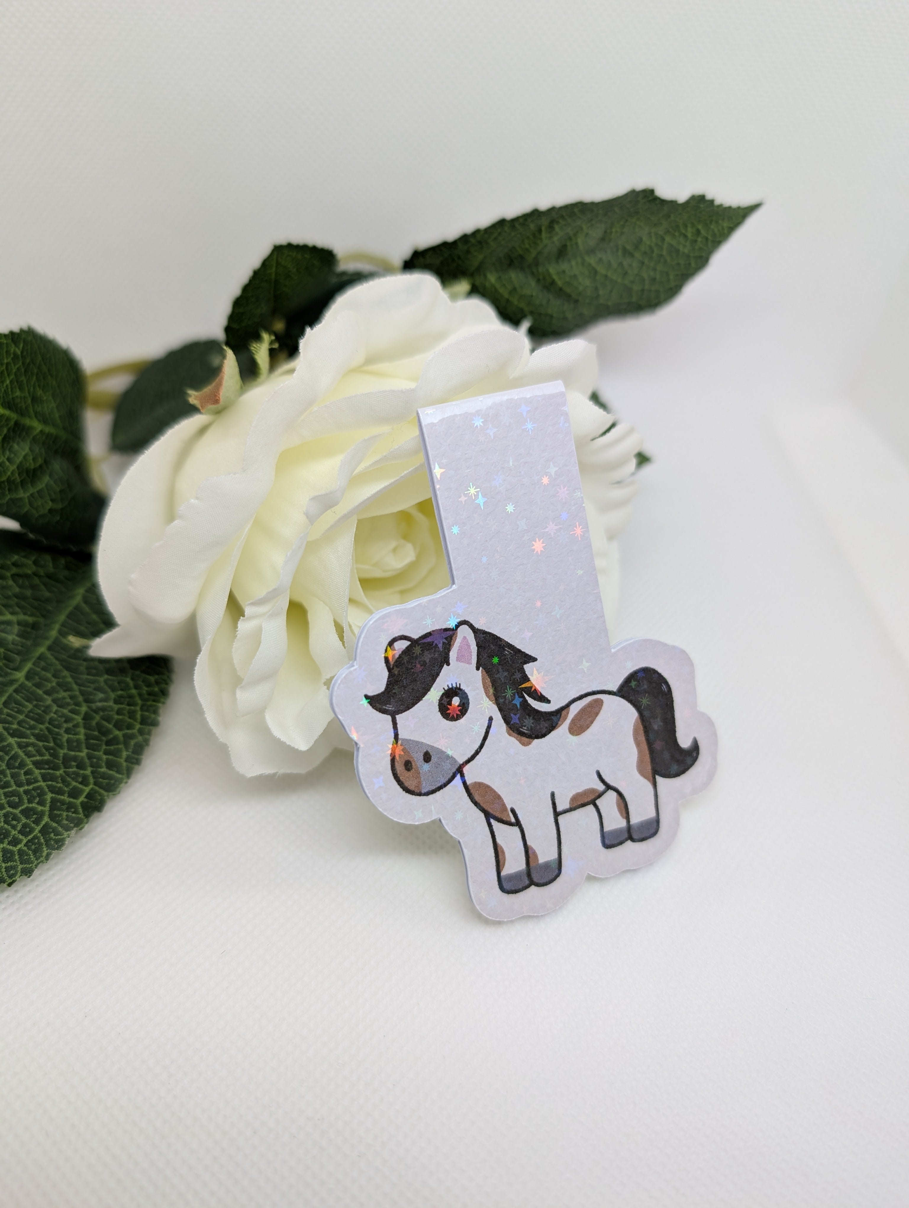 Magnetisches Lesezeichen Pferd Schecke