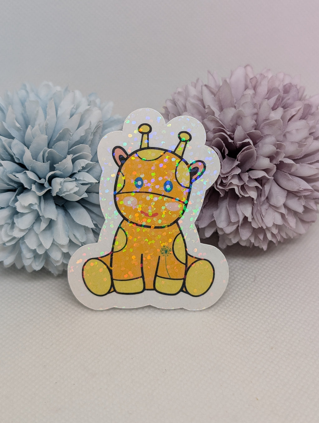 Sticker Giraffe mit Blume