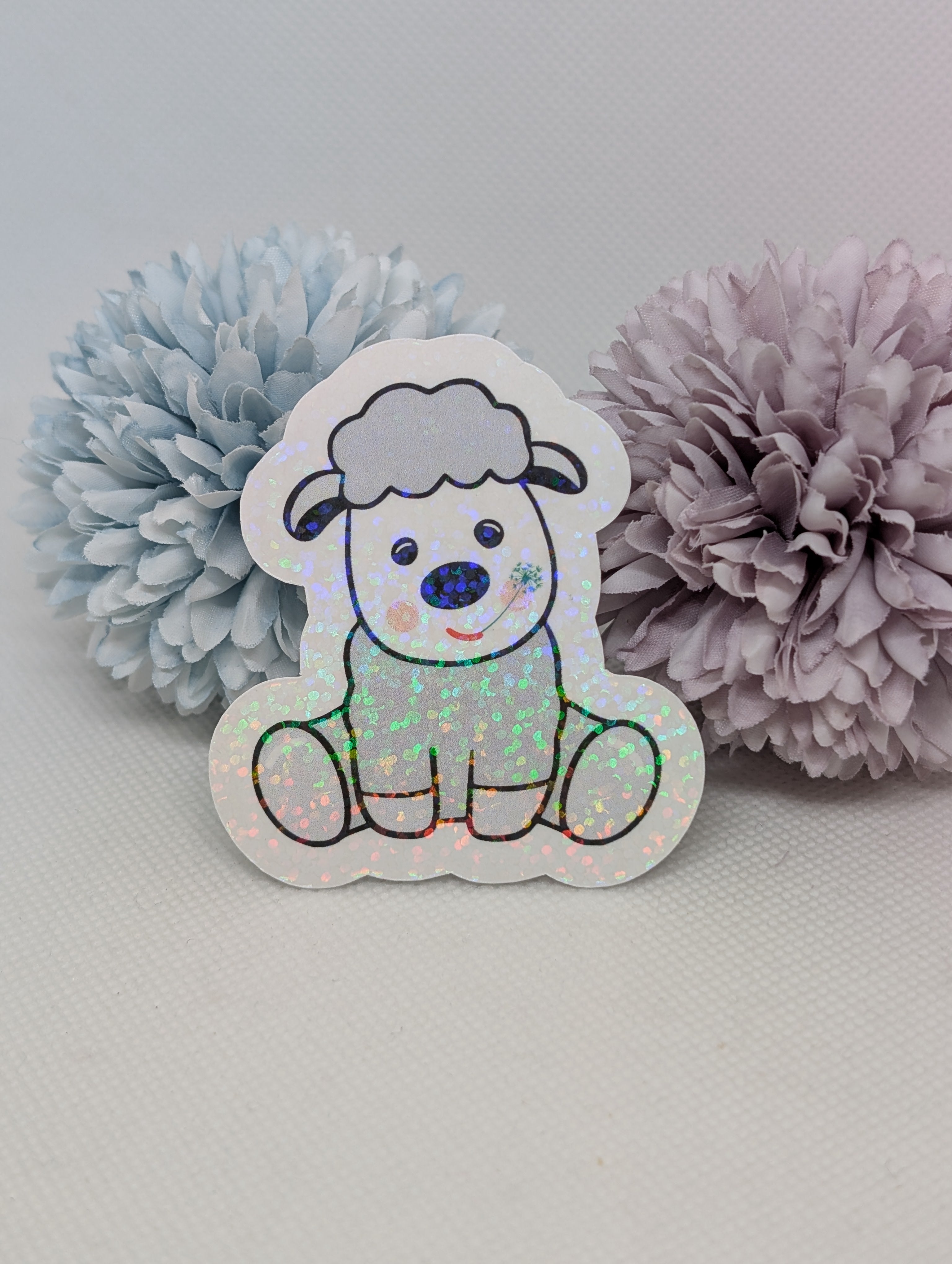 Sticker Schaf mit Blume