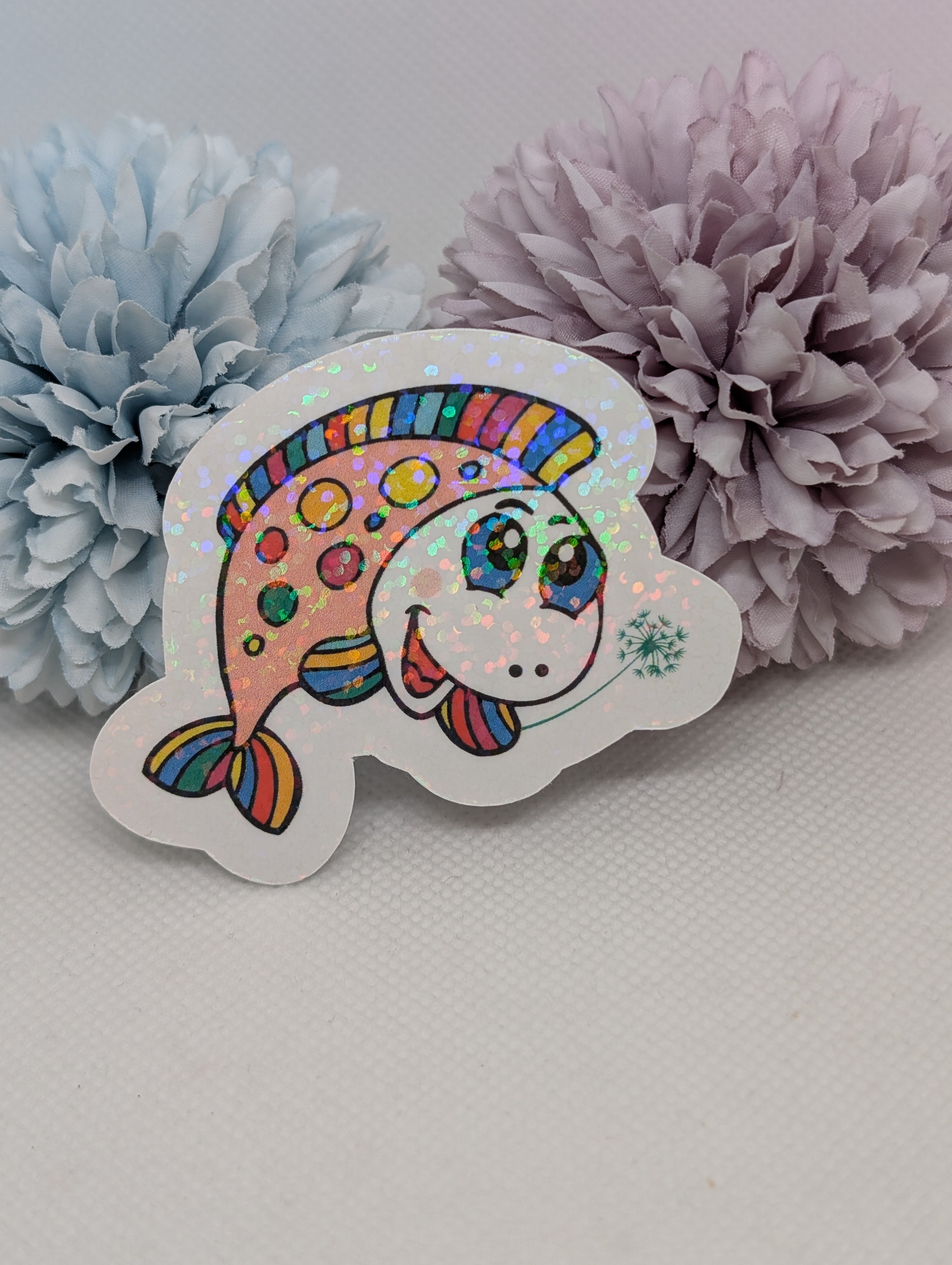 Sticker Fisch mit Blume