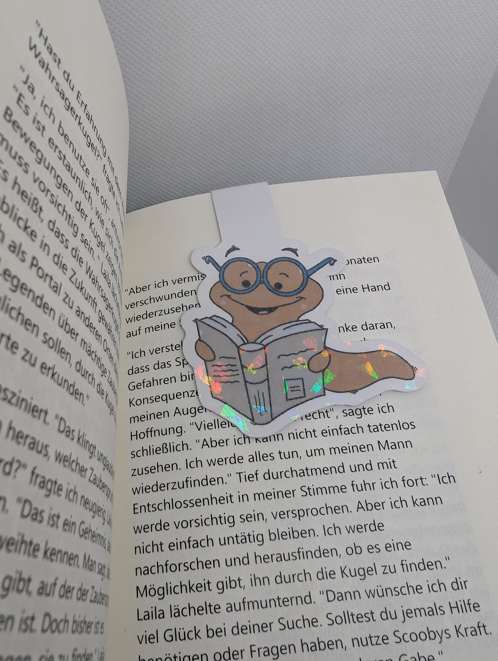 Magnetisches Lesezeichen Bücherwurm